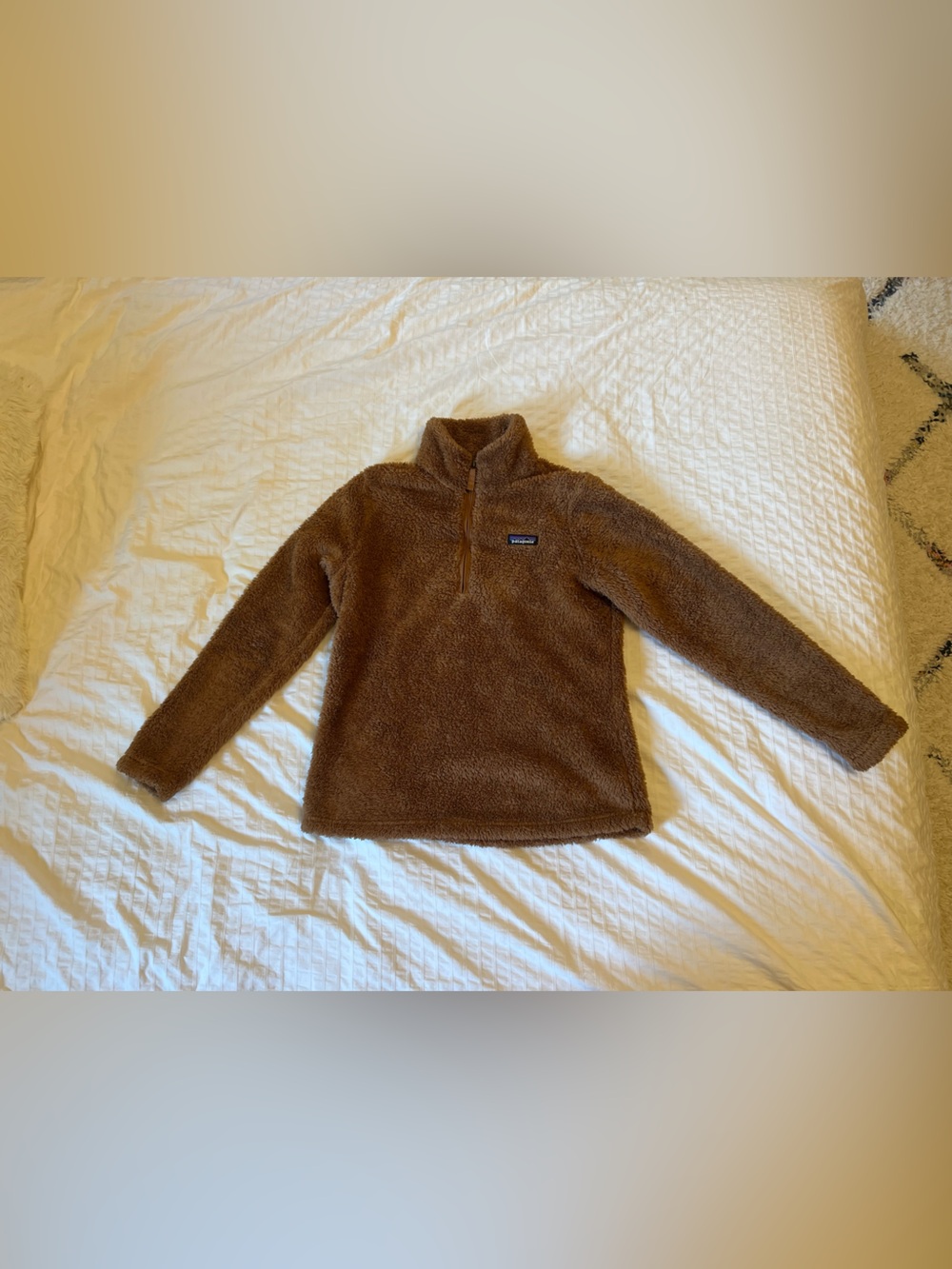 Patagonia Los Gatos 1/4 Zip Fleece Medium El Cap Khaki Deep Pile - Size:M - Picture 3 of 6